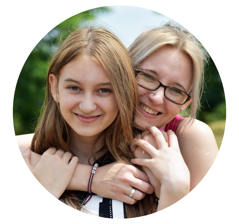 Linda K., Parent Mother and daughter hugging