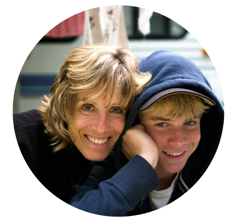Sarah M., Parent Mom and son smiling