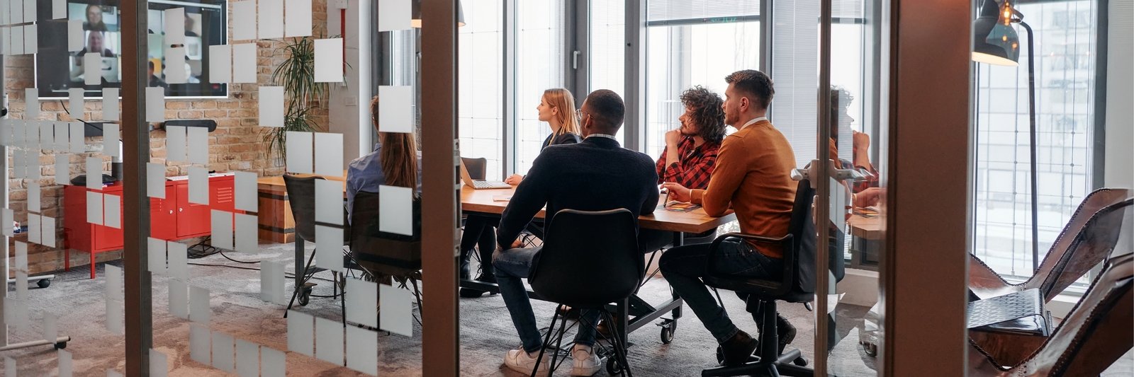 Startup office meeting