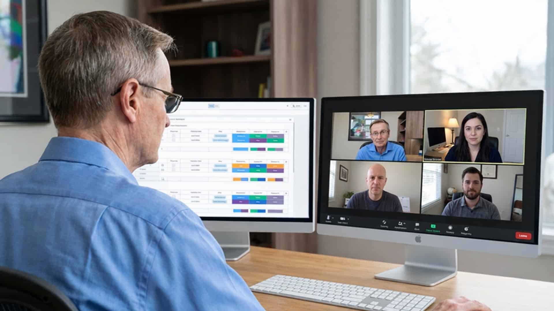 Ken steven the class faciliator of the JPTI Certificaion host a class on his computer